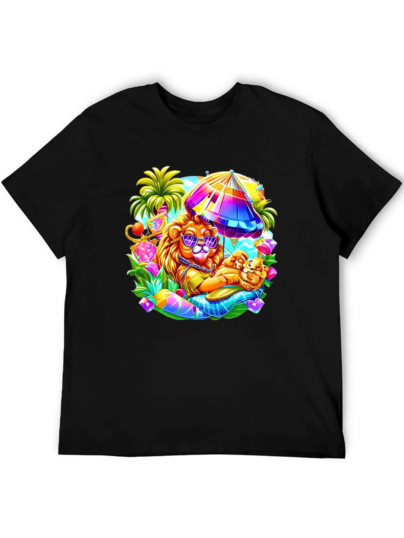 Lion on Vacation Graphic Tee