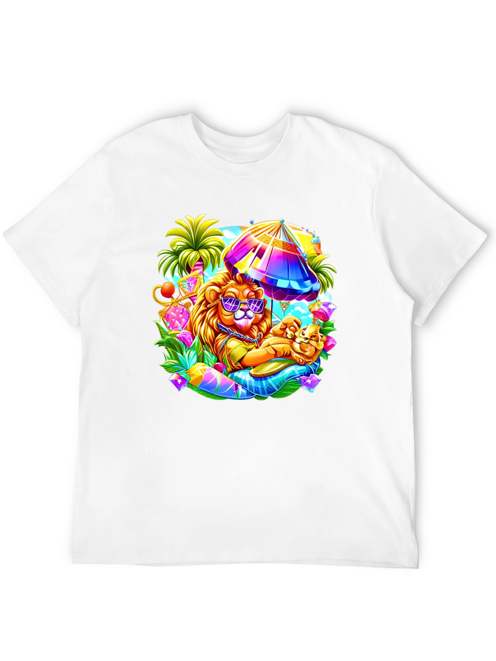 Lion on Vacation Graphic Tee