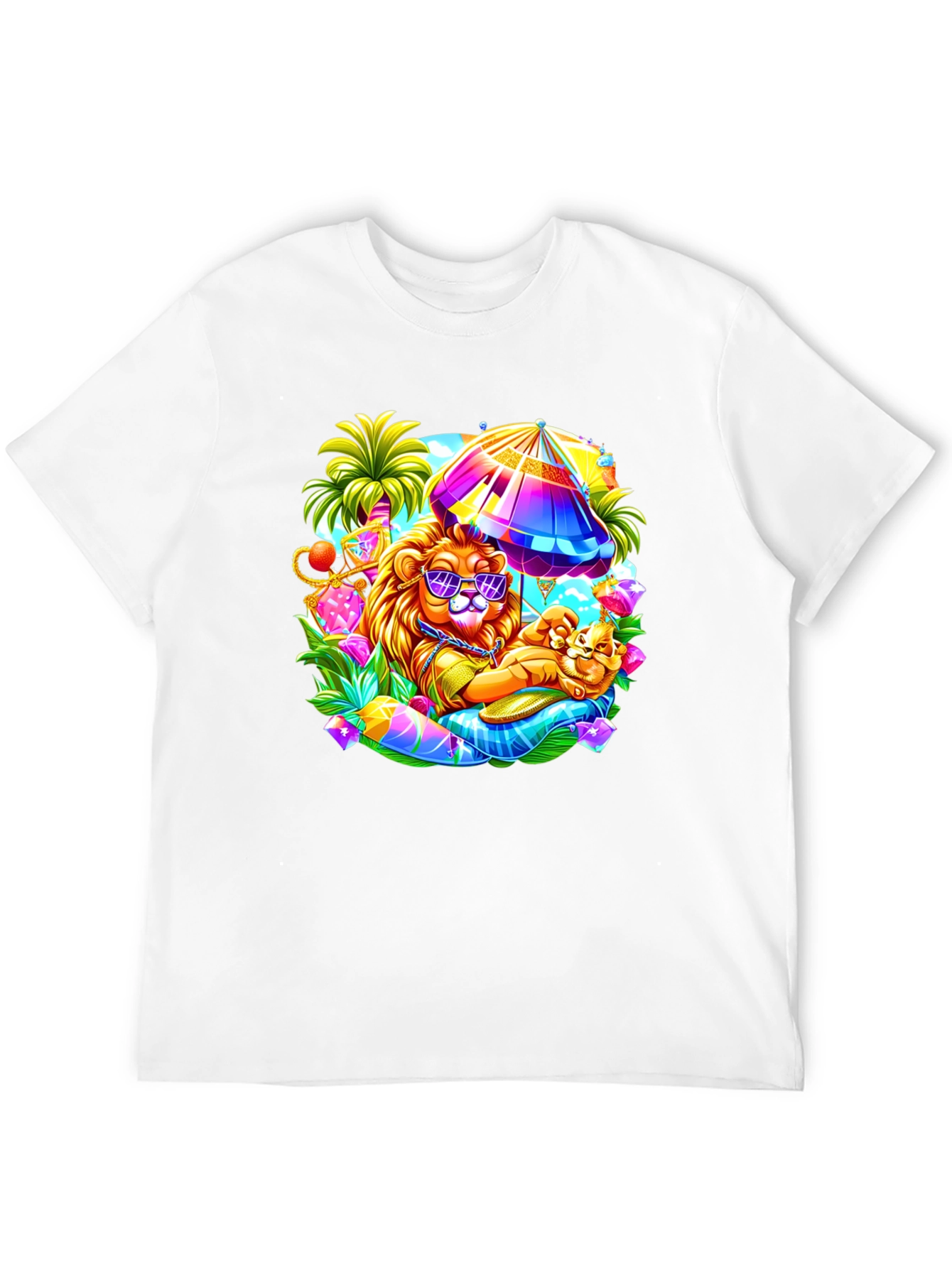 Lion on Vacation Graphic Tee
