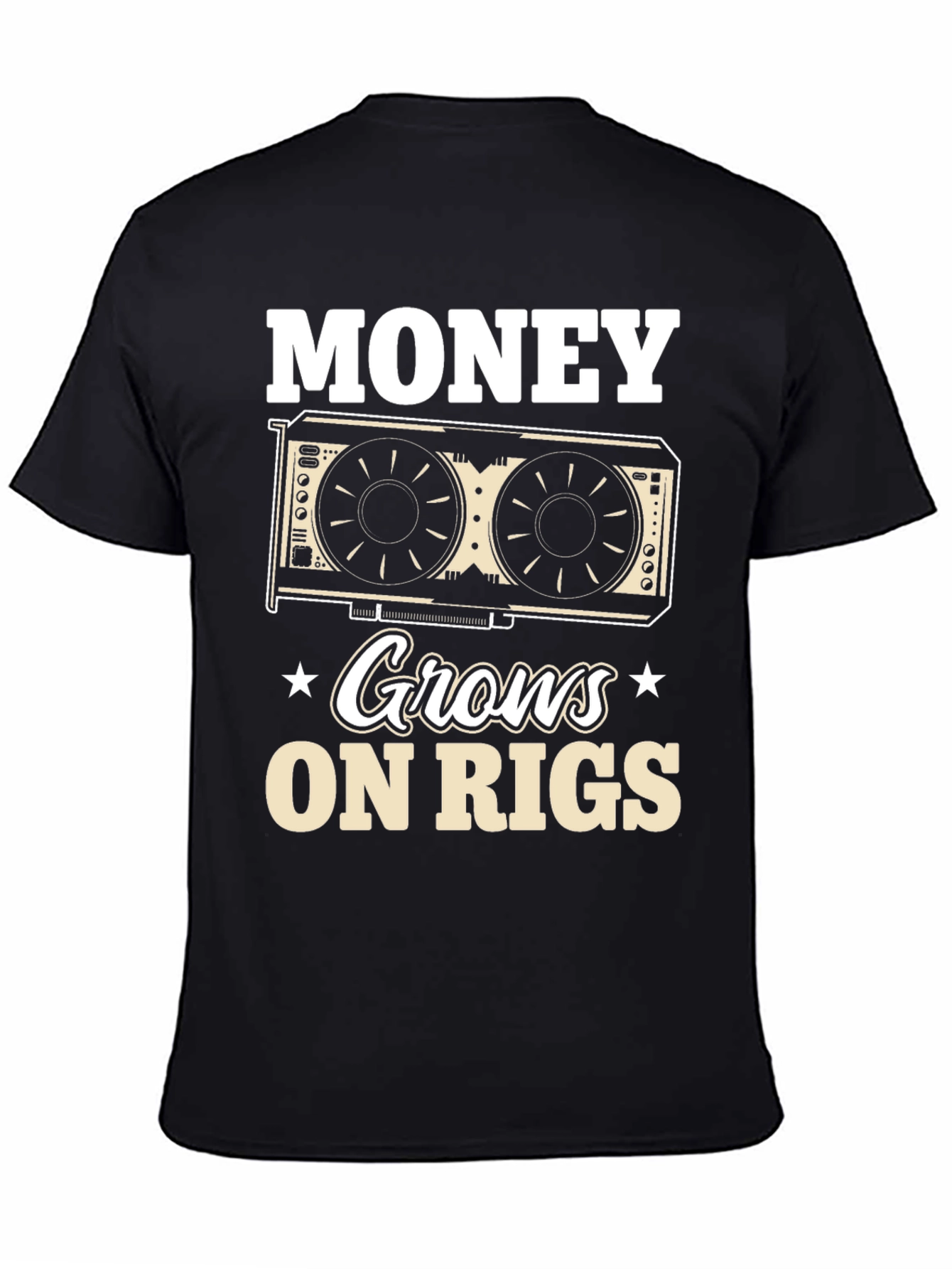 Money Grows On Rigs T-Shirt - Mining Crypto Tee