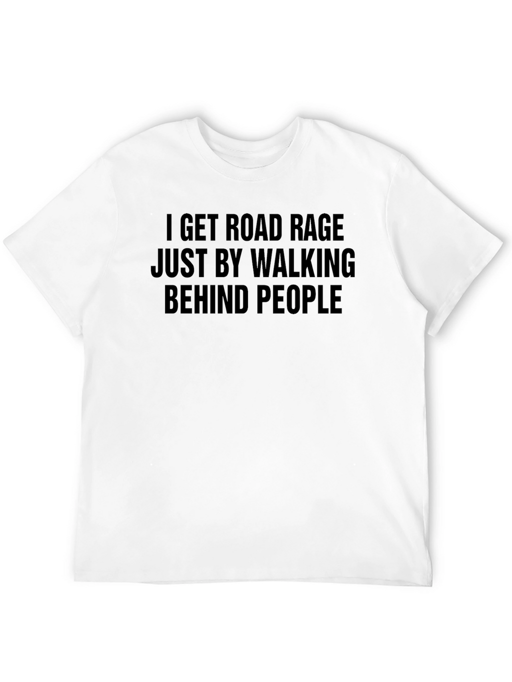 Road Rage Walking Graphic Tee - Sarcastic Black T-Shirt