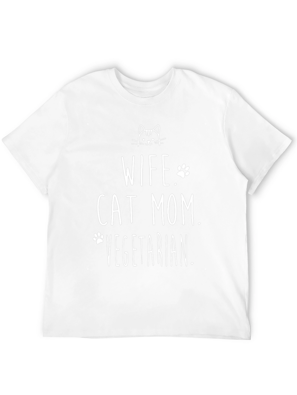 Wife Cat Mom Vegetarian T-Shirt