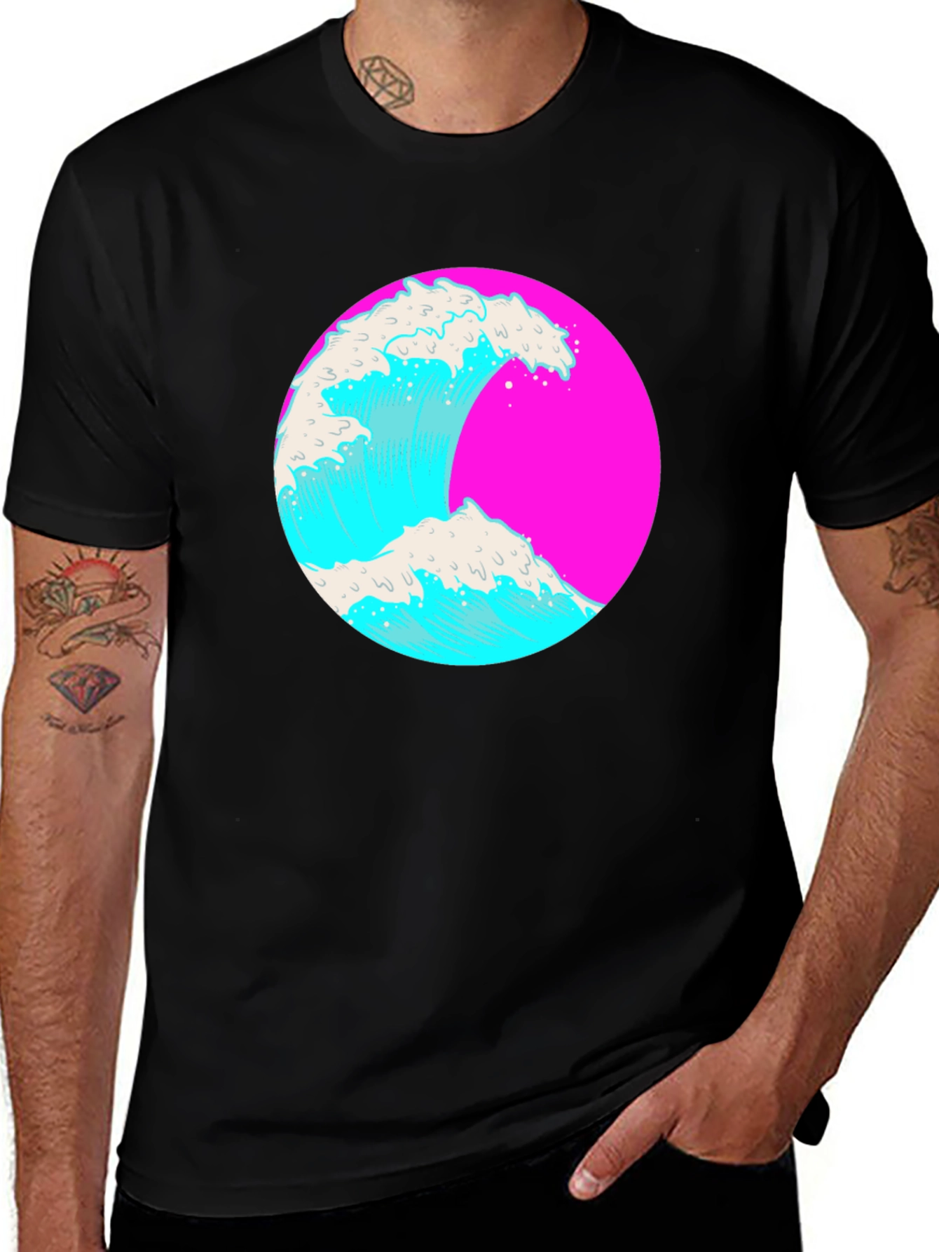 Retro Wave Graphic Tee - Vibrant Style