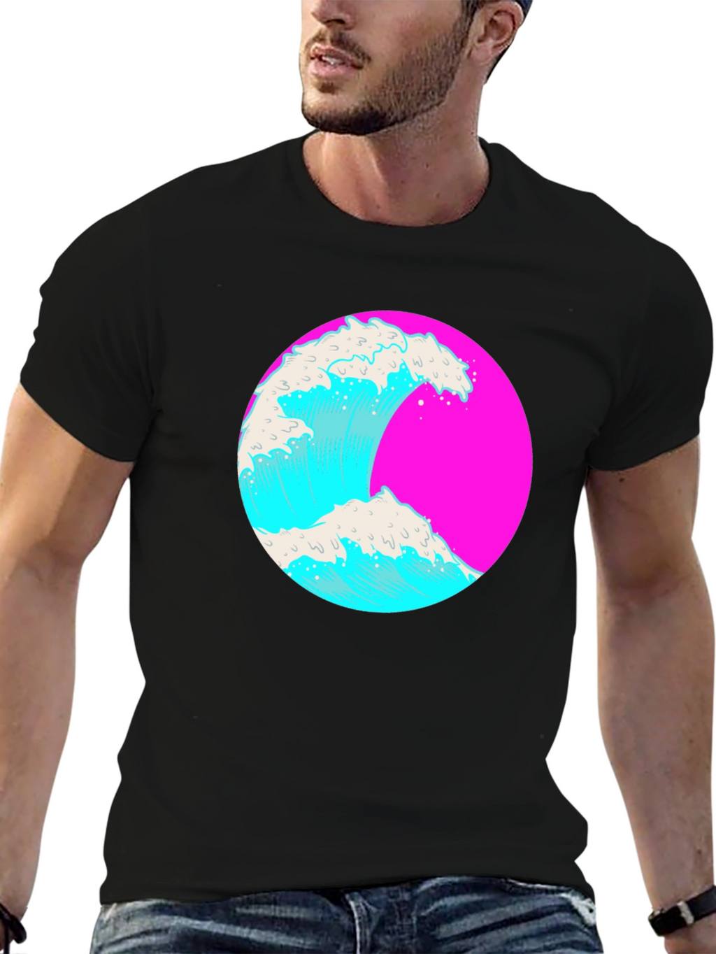 Retro Wave Graphic Tee - Vibrant Style