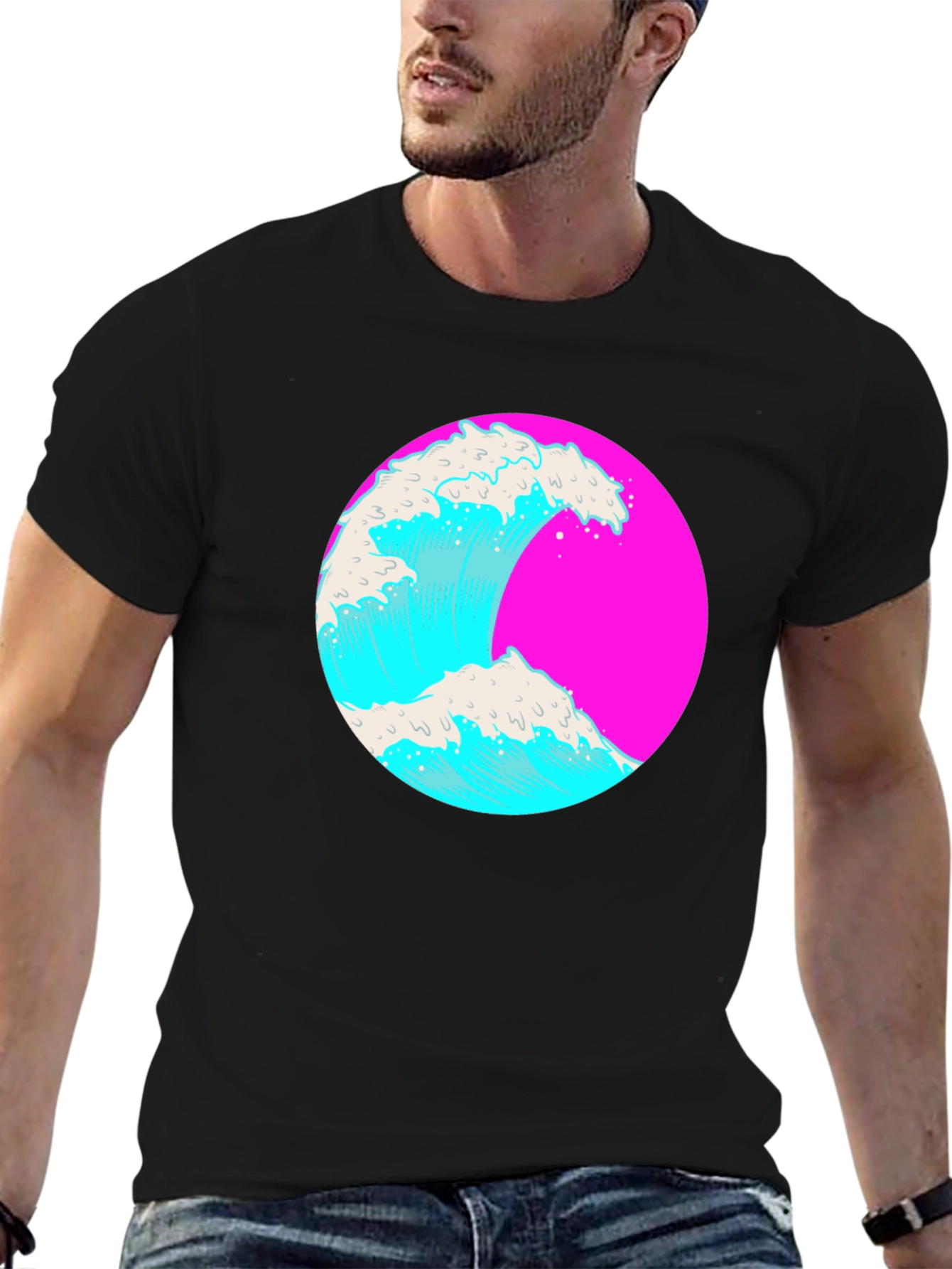Retro Wave Graphic Tee - Vibrant Style