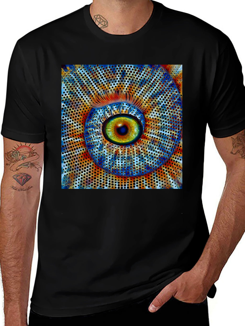 Surreal Eye Graphic Black T-Shirt