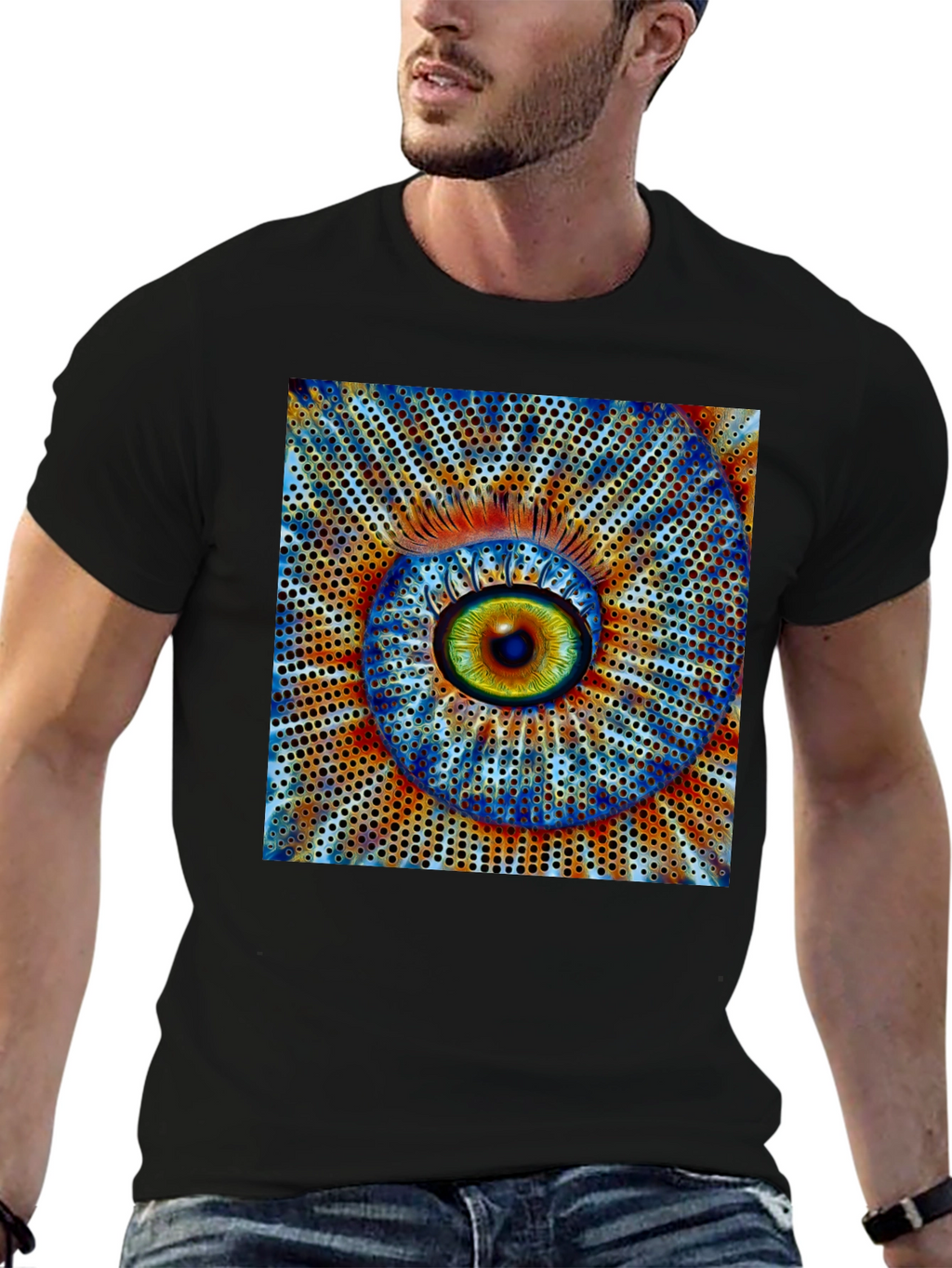 Surreal Eye Graphic Black T-Shirt