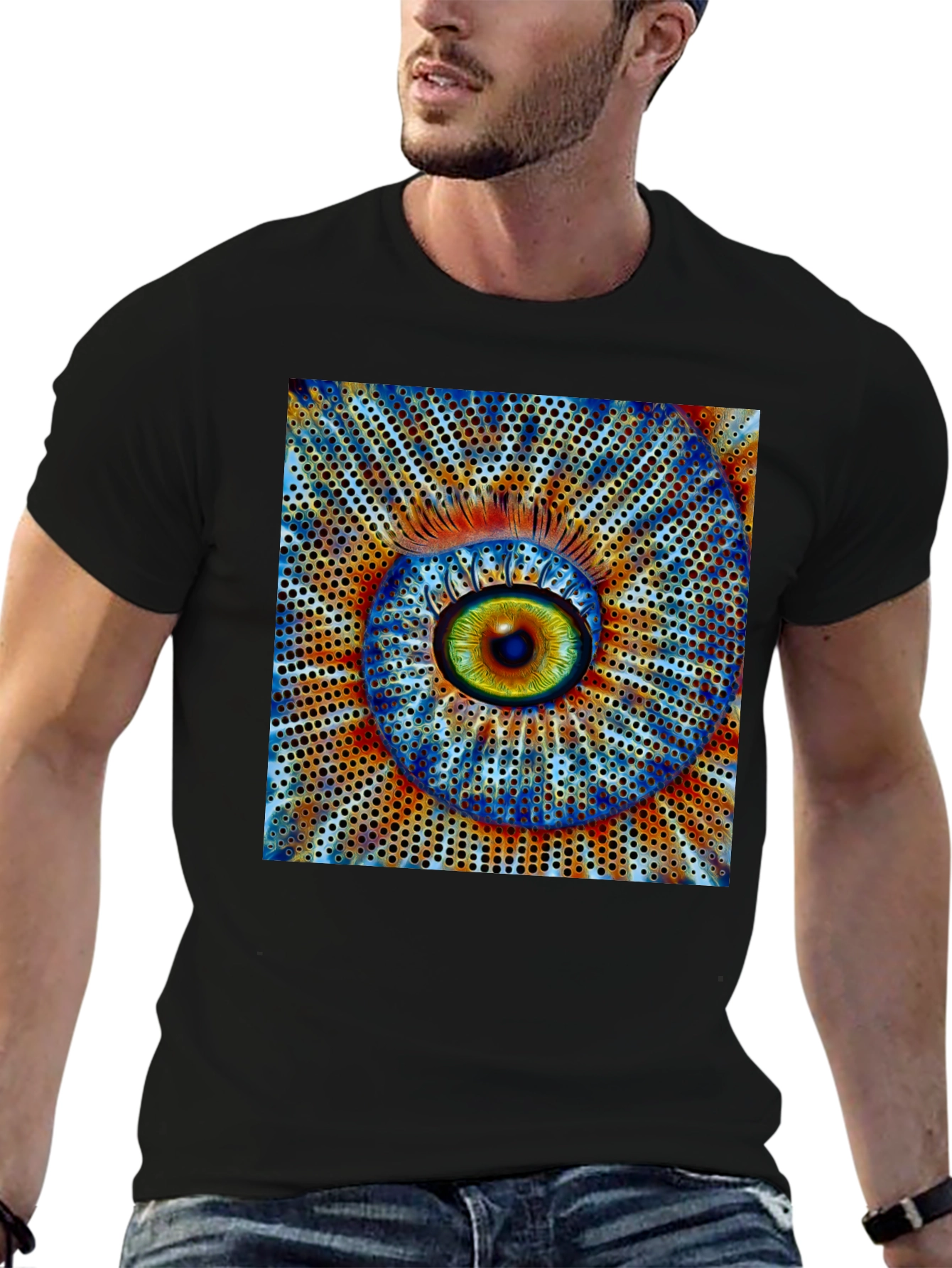 Surreal Eye Graphic Black T-Shirt