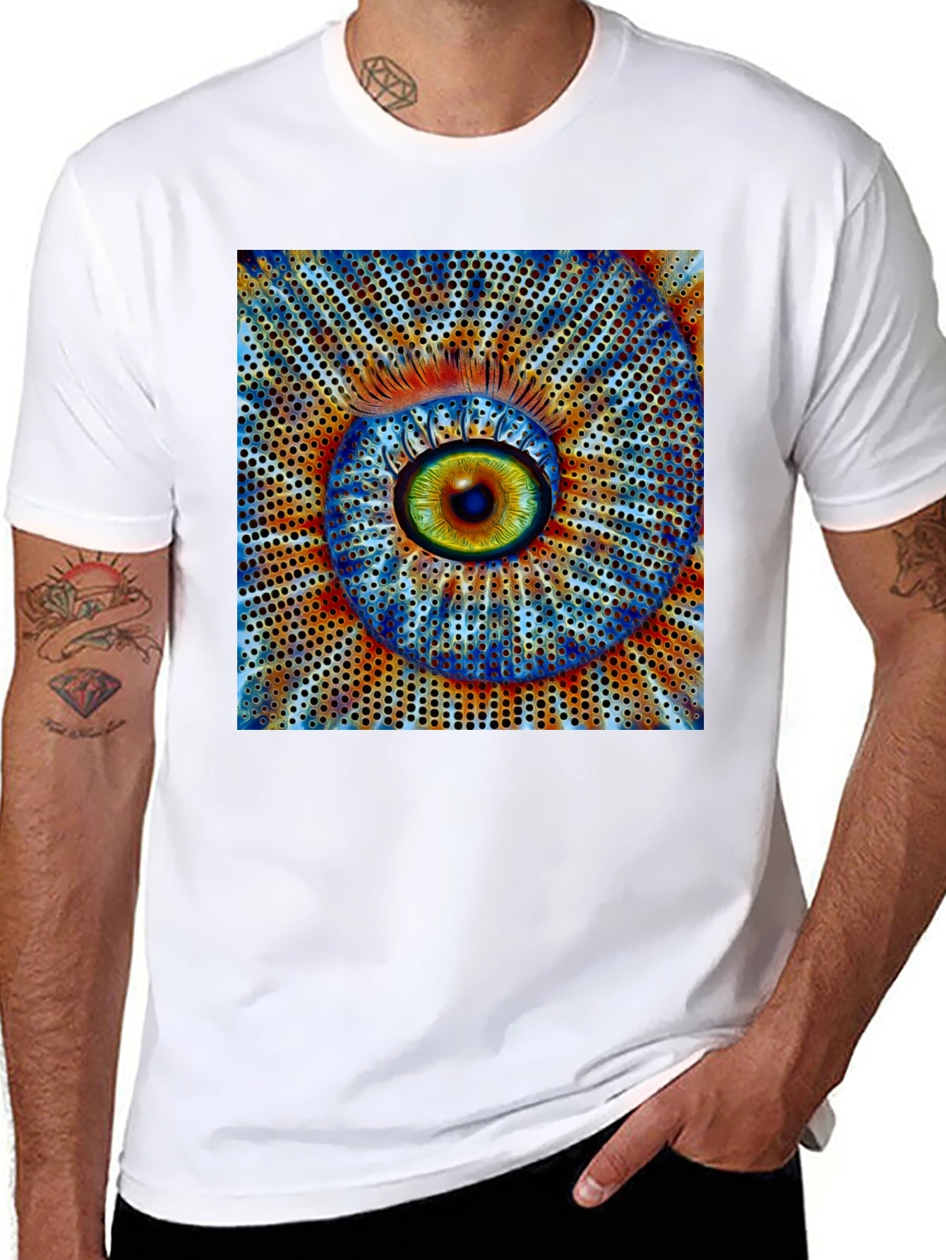 Surreal Eye Graphic Black T-Shirt