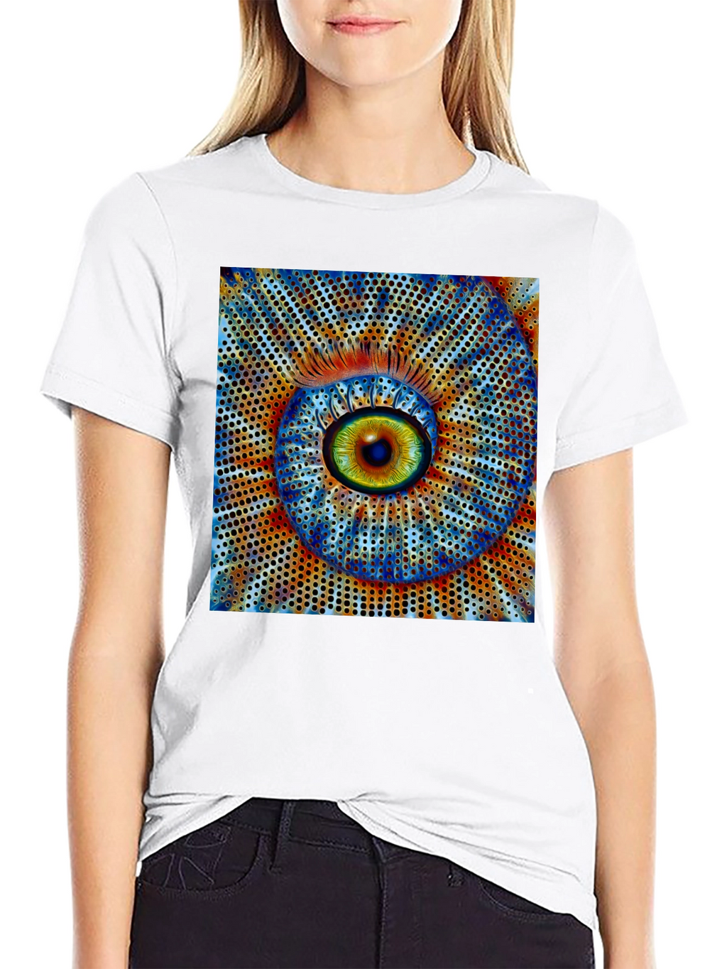 Surreal Eye Graphic Black T-Shirt