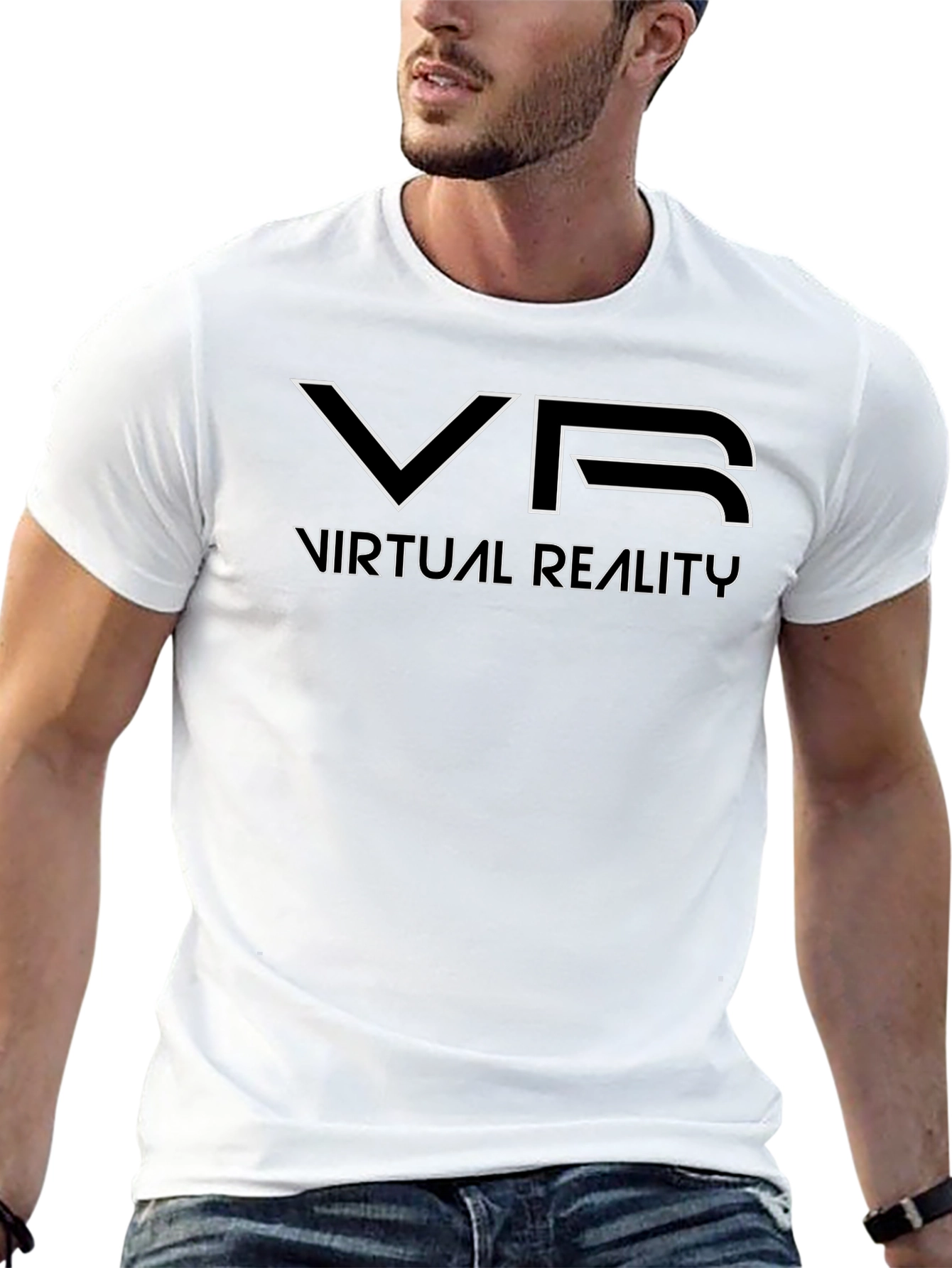 VR Virtual Reality Graphic T-Shirt - Black