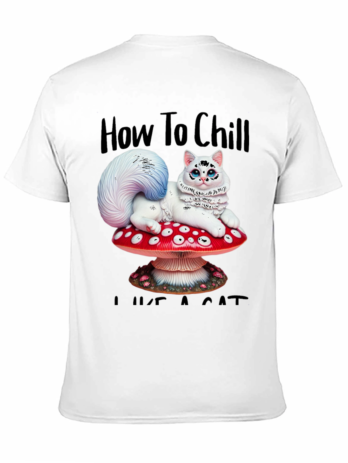Chill Like a Cat Tee - Mushroom Cat T-Shirt