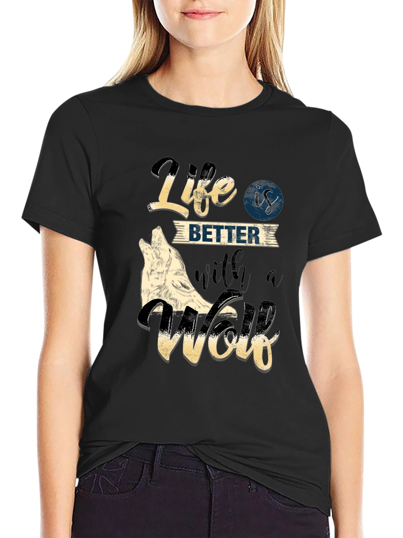 Life is Better with a Wolf T-Shirt