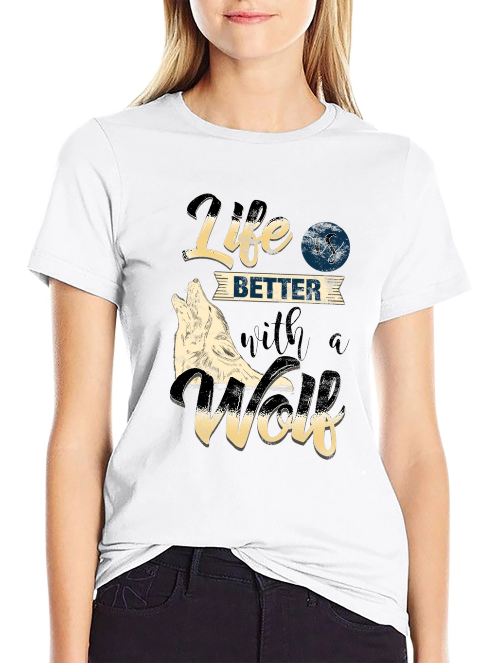 Life is Better with a Wolf T-Shirt
