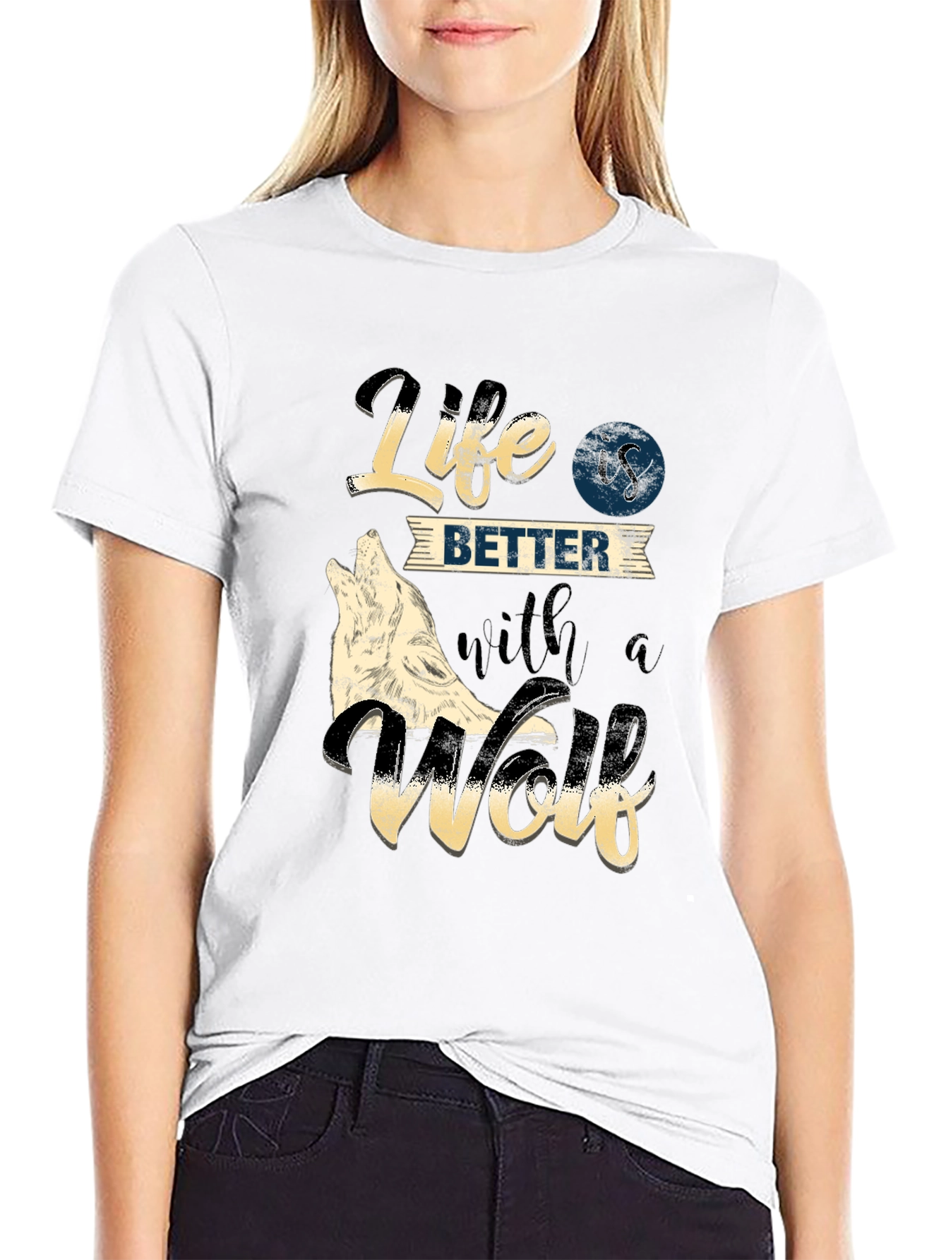 Life is Better with a Wolf T-Shirt