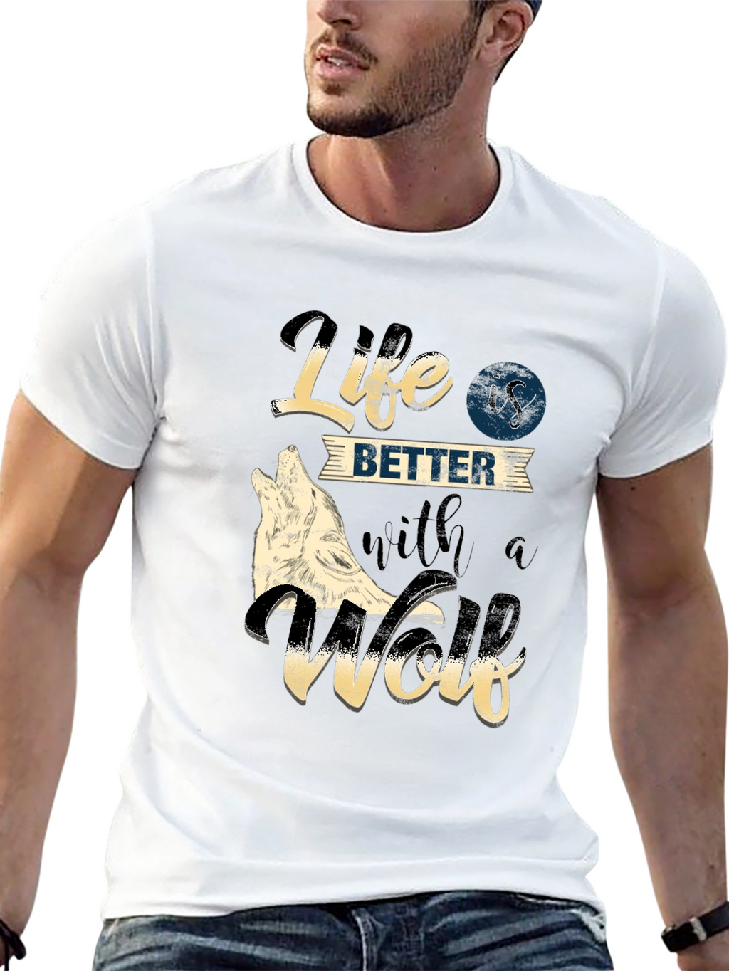 Life is Better with a Wolf T-Shirt