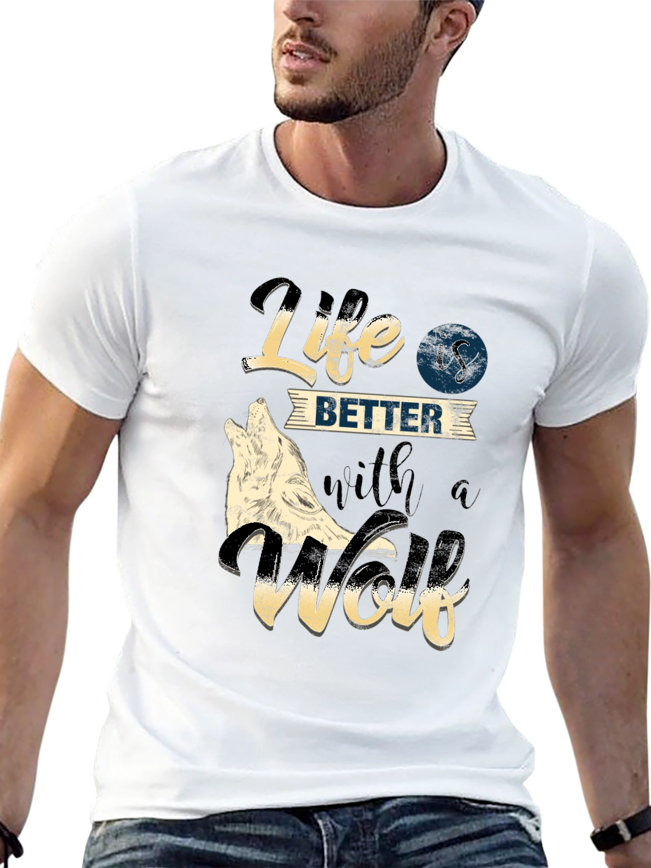 Life is Better with a Wolf T-Shirt