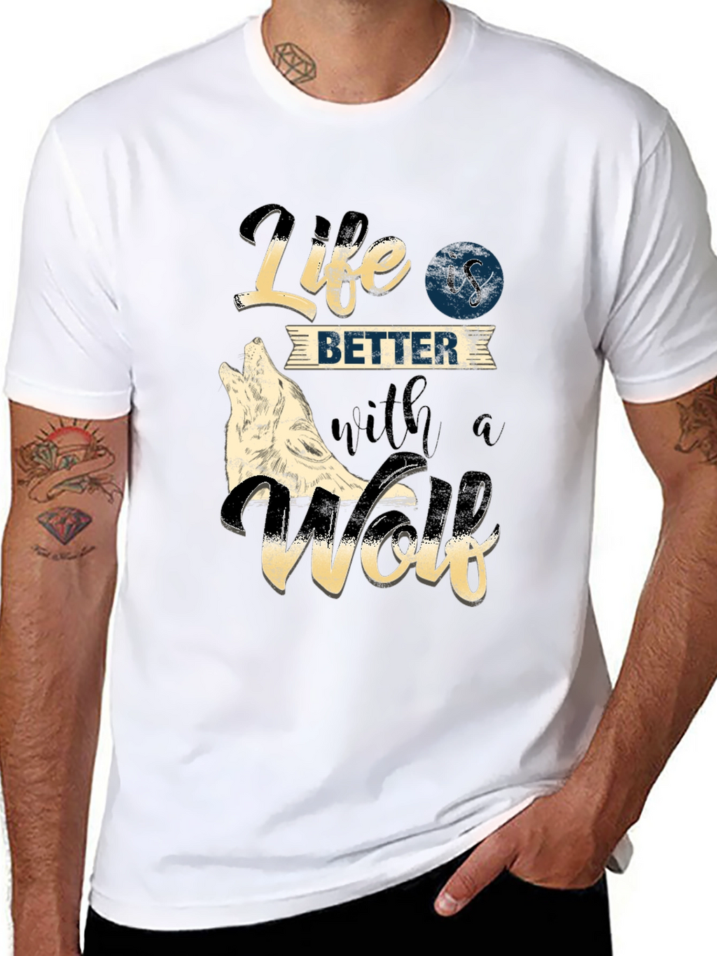 Life is Better with a Wolf T-Shirt