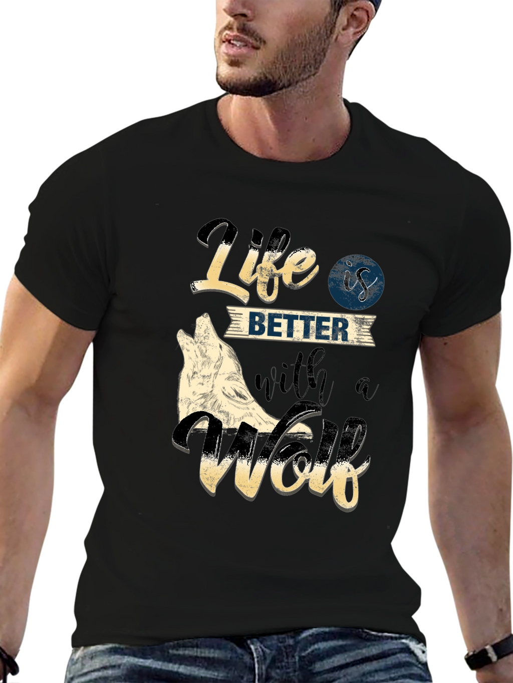 Life is Better with a Wolf T-Shirt