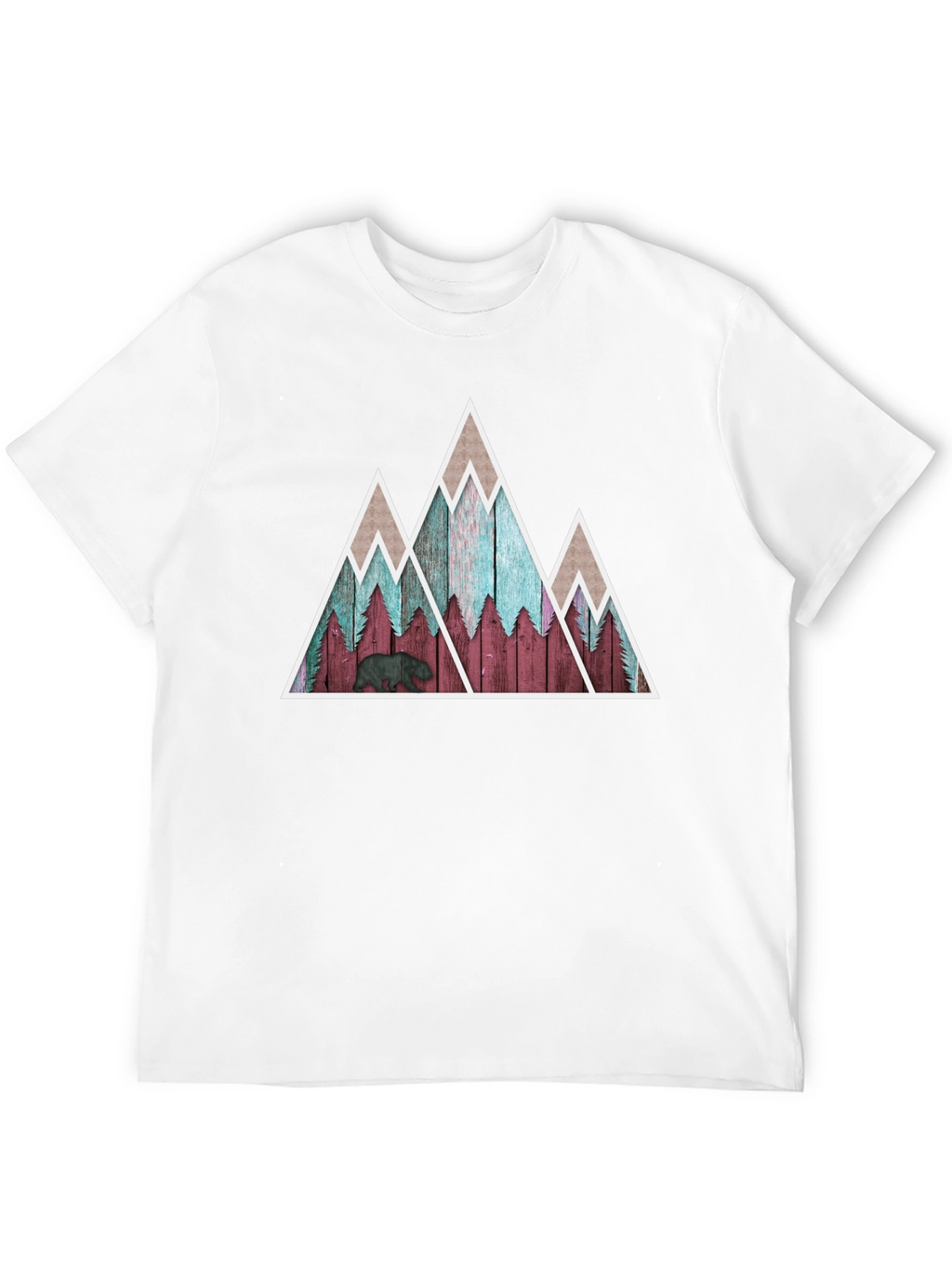 Mountain Bear Graphic Tee - Nature Inspired Design