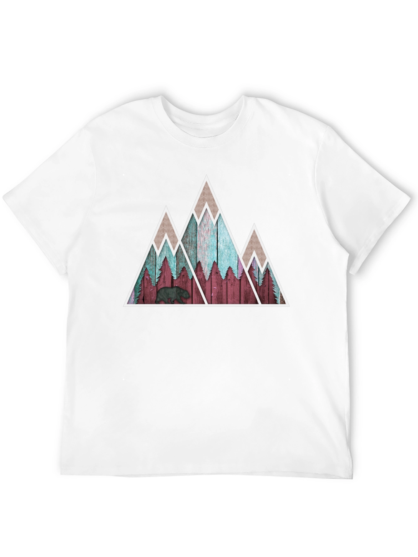 Mountain Bear Graphic Tee - Nature Inspired Design
