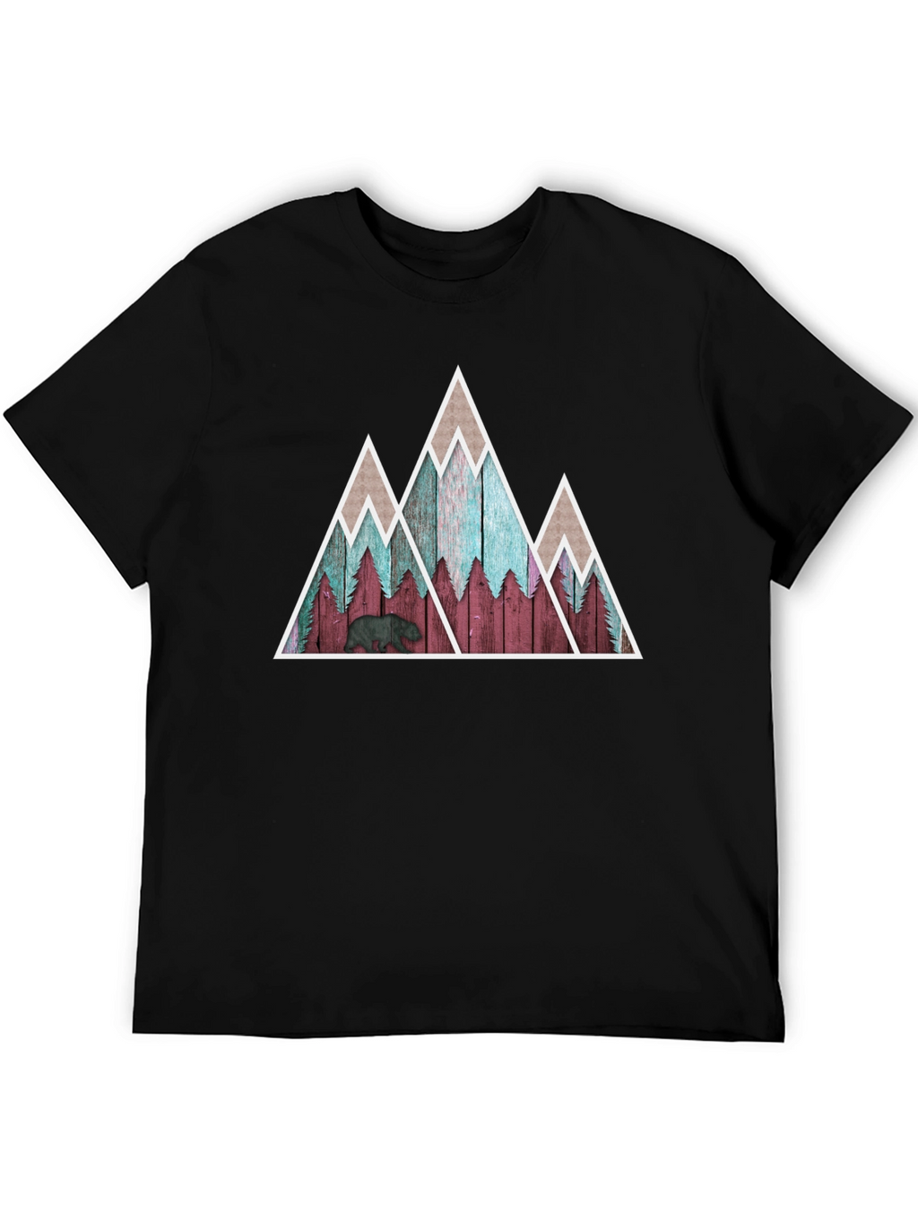 Mountain Bear Graphic Tee - Nature Inspired Design