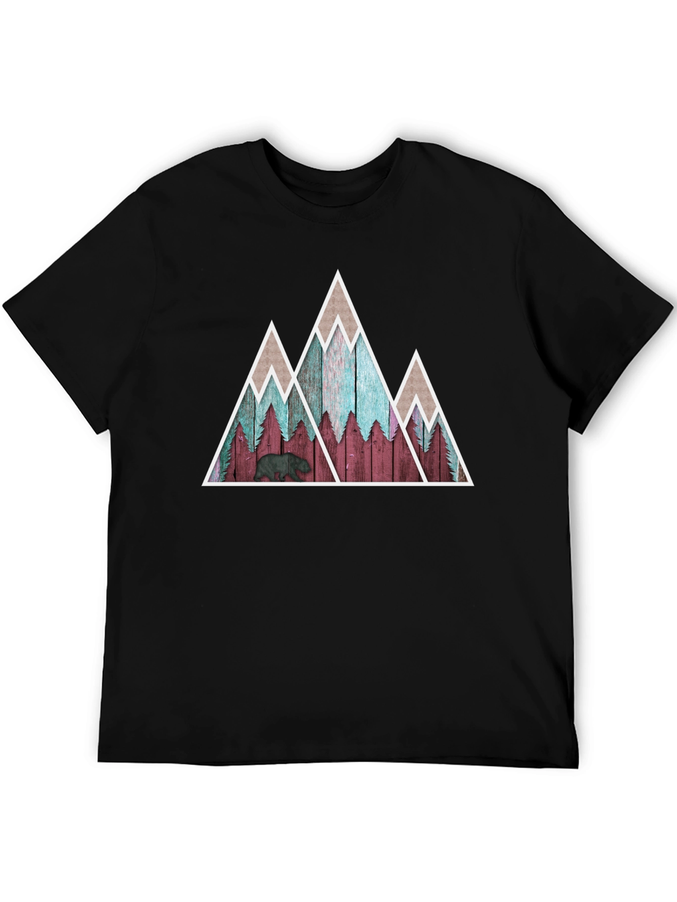 Mountain Bear Graphic Tee - Nature Inspired Design