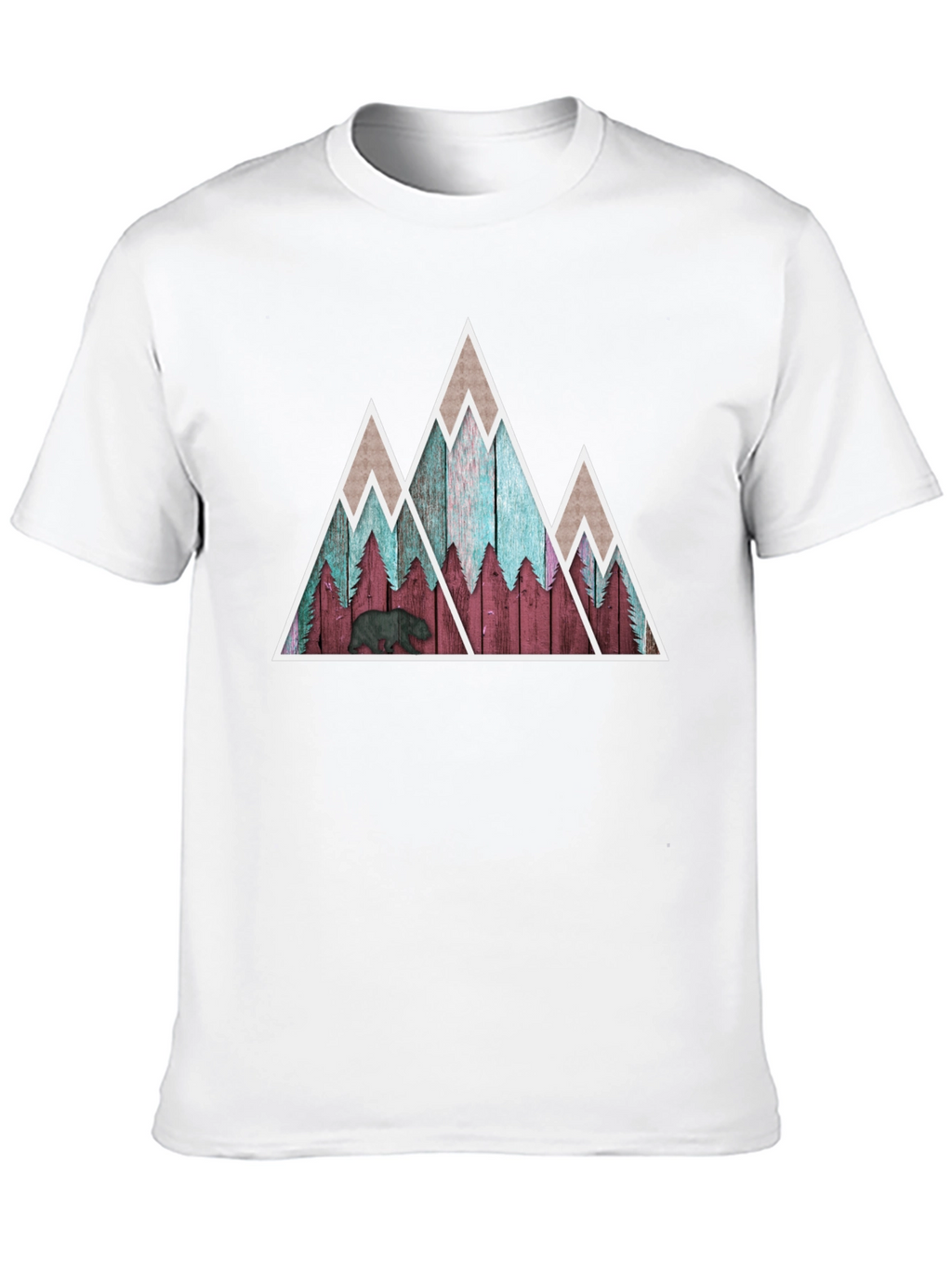 Mountain Bear Graphic Tee - Nature Inspired Design