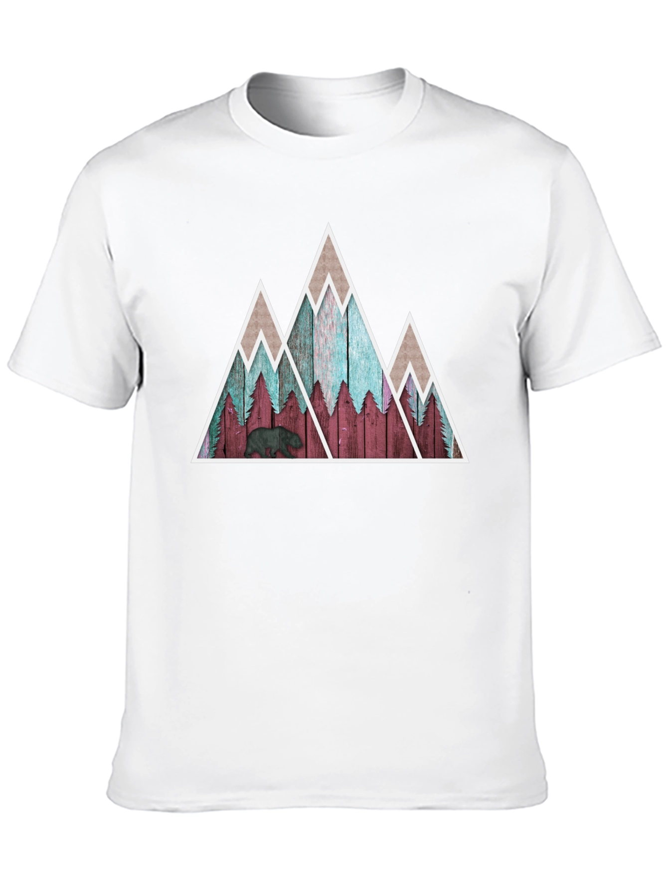 Mountain Bear Graphic Tee - Nature Inspired Design