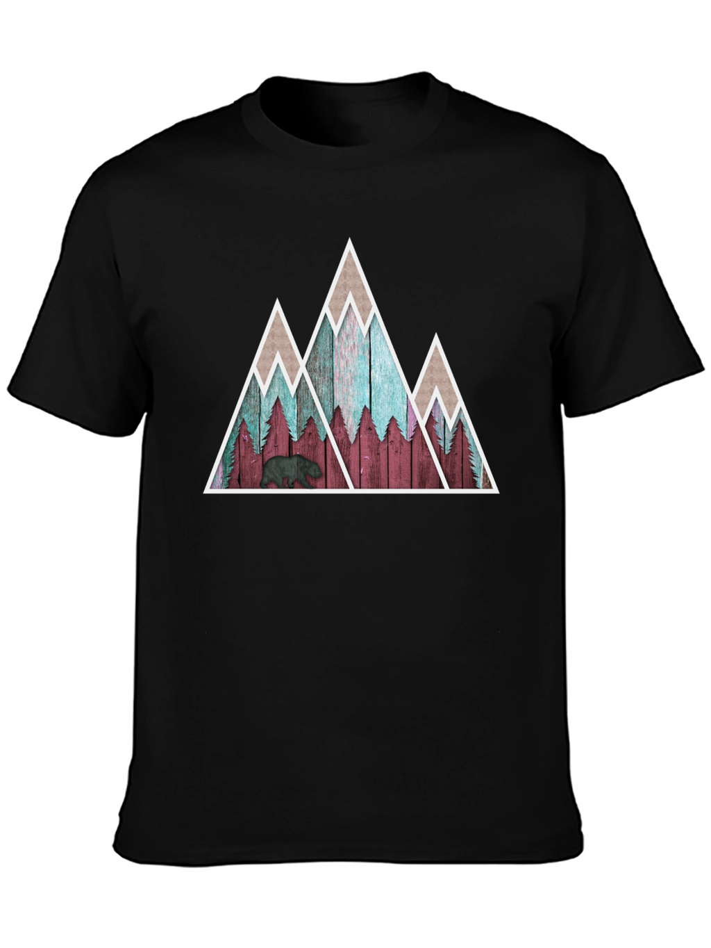 Mountain Bear Graphic Tee - Nature Inspired Design