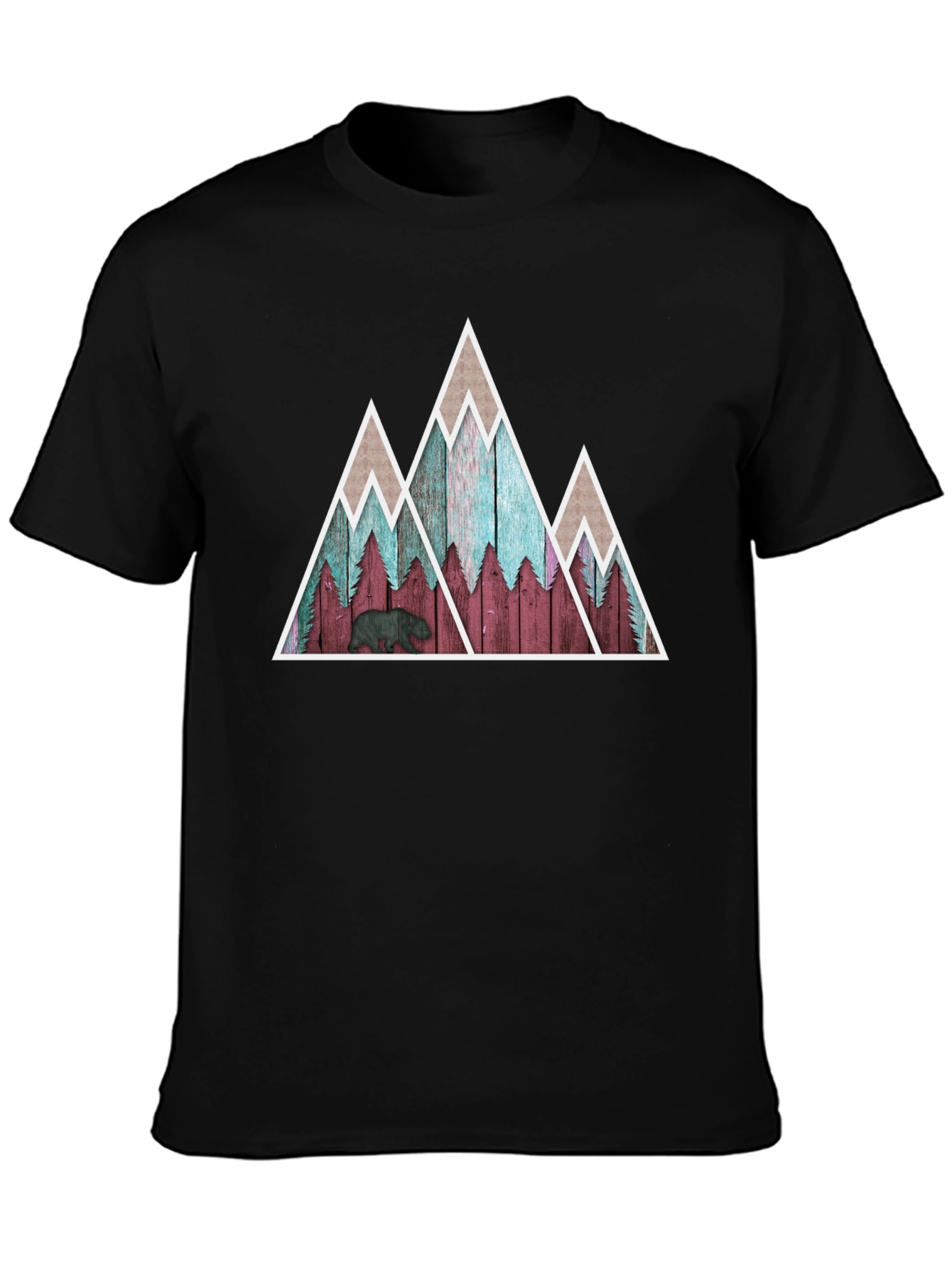 Mountain Bear Graphic Tee - Nature Inspired Design