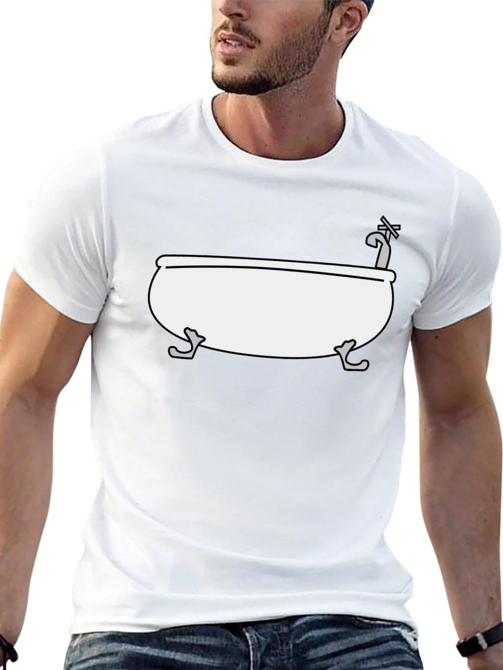 Funny Bathtub T-Shirt - Unique Graphic Tee