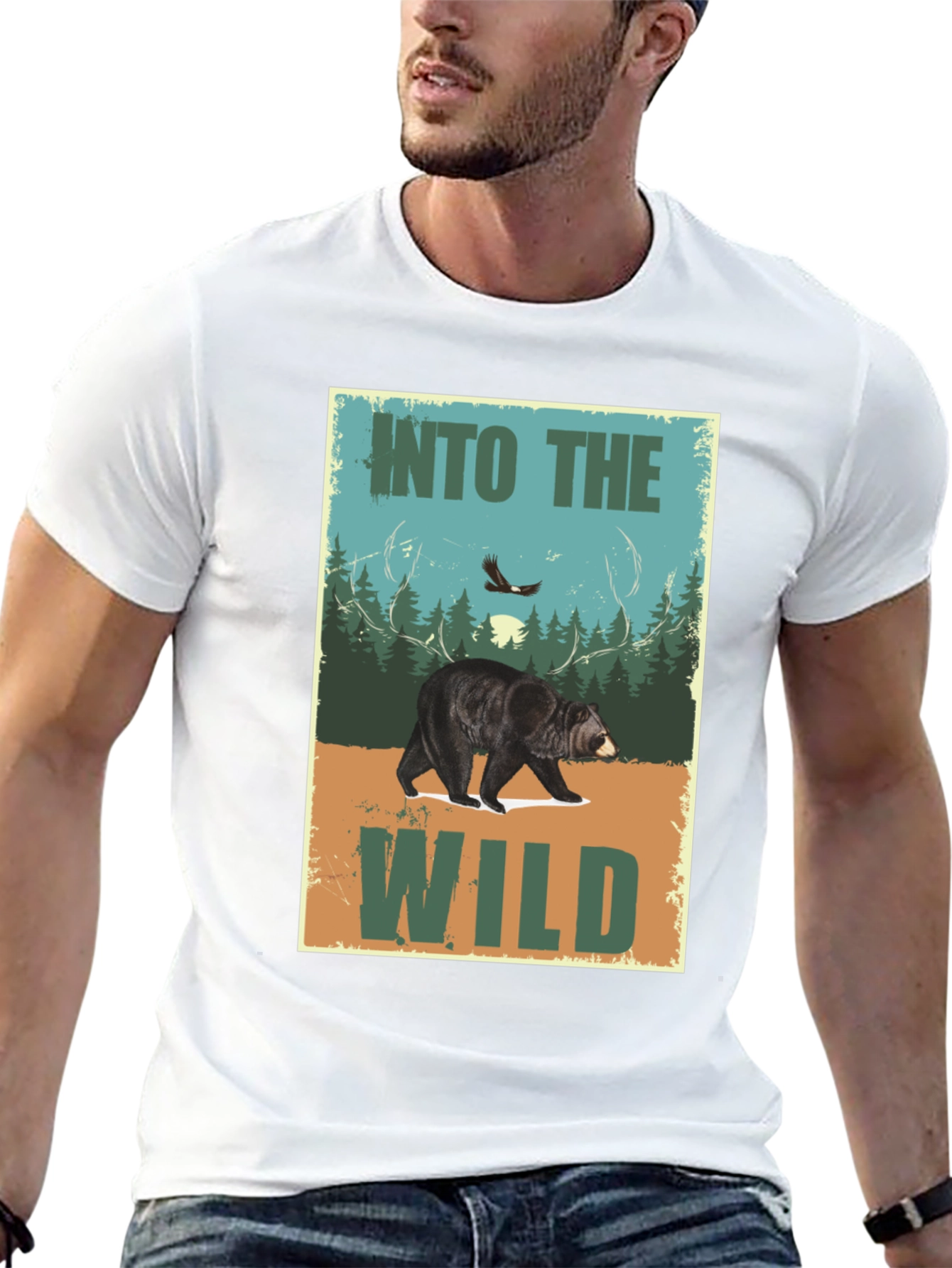 Into The Wild Bear Graphic T-Shirt