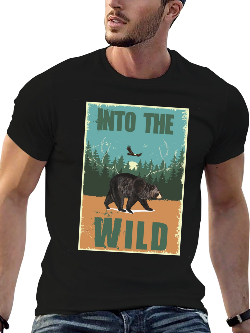 Into The Wild Bear Graphic T-Shirt