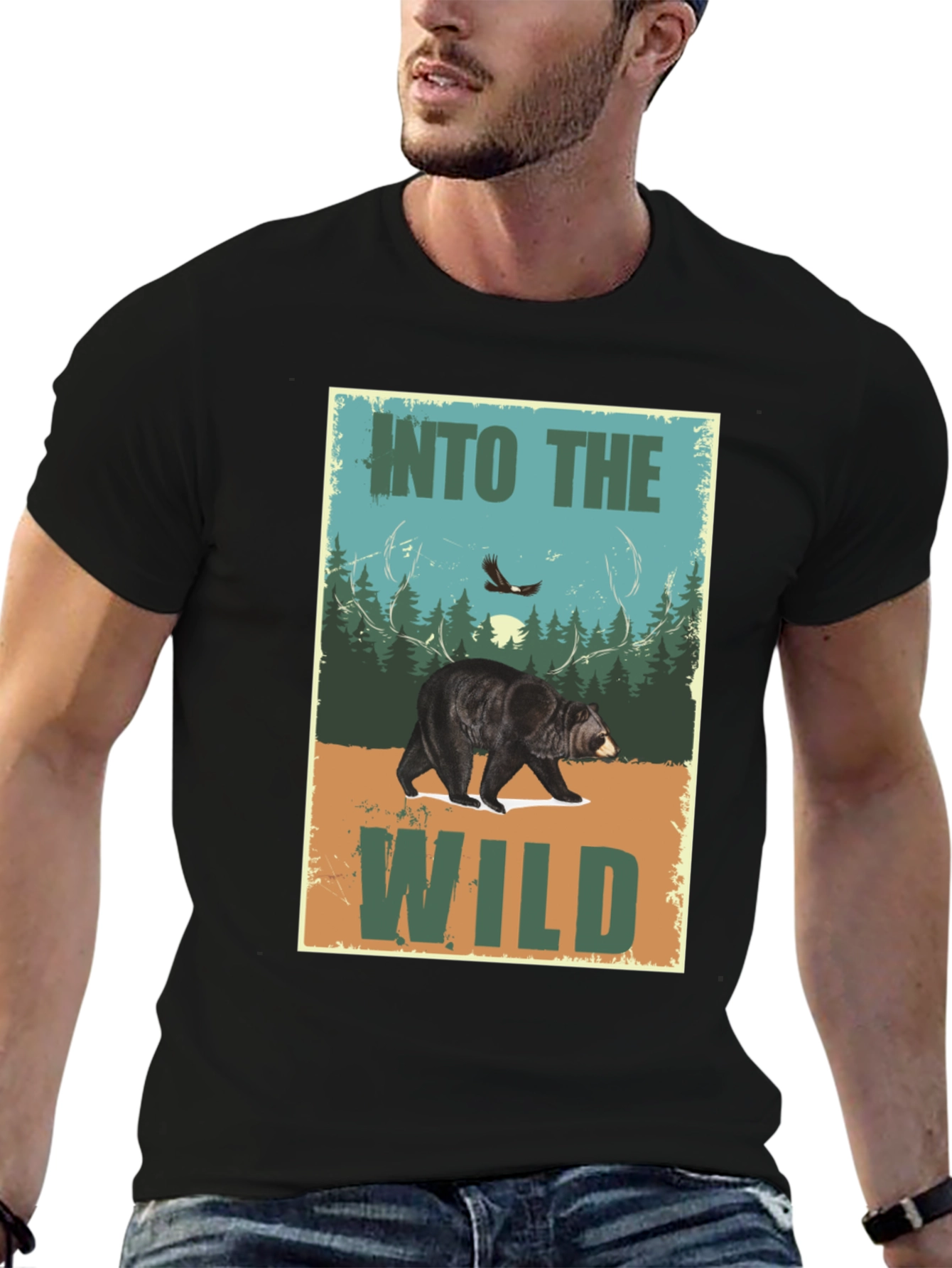 Into The Wild Bear Graphic T-Shirt