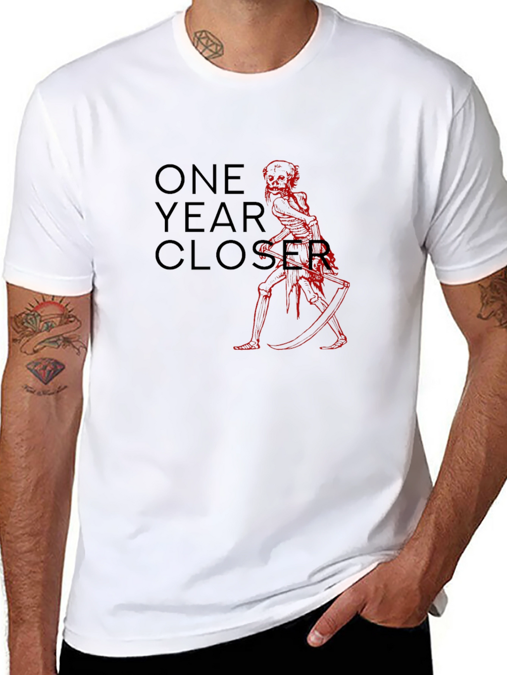 One Year Closer Black Graphic Tee