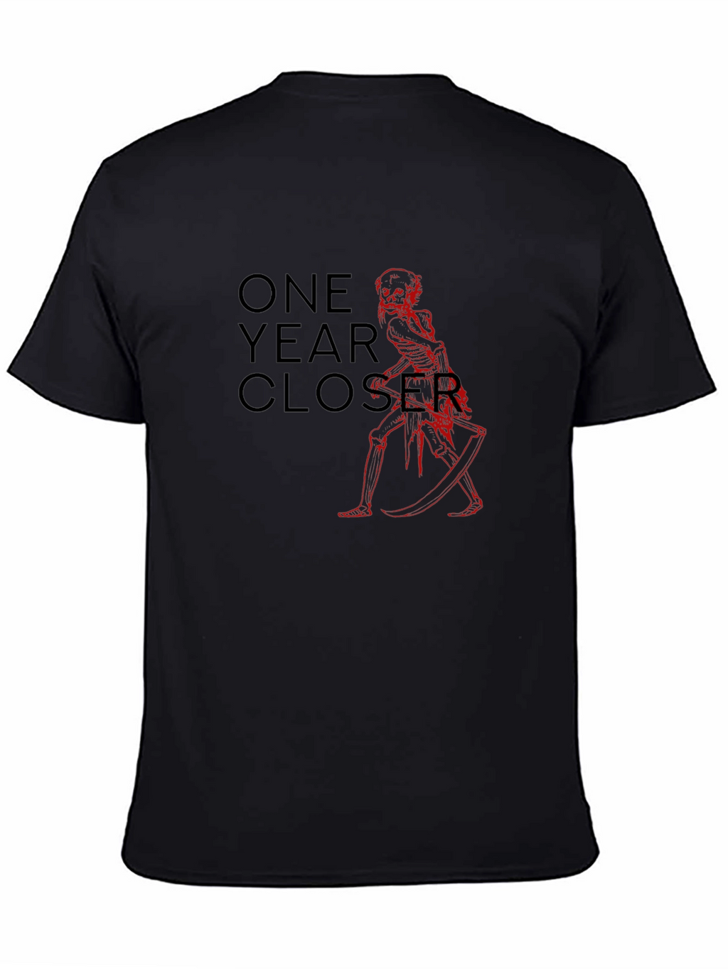 One Year Closer Black Graphic Tee