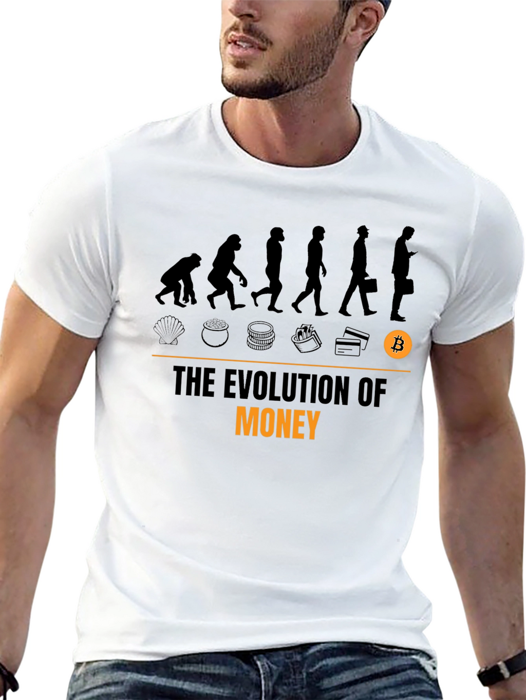 Evolution of Money Bitcoin T-Shirt