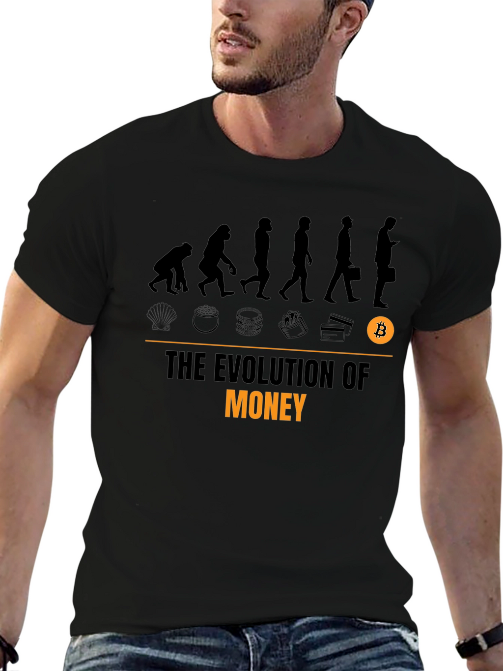 Evolution of Money Bitcoin T-Shirt
