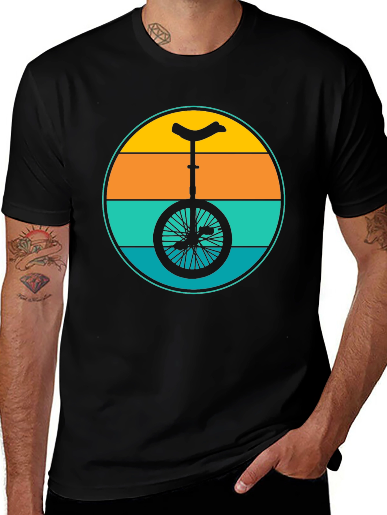 Retro Unicycle Graphic T-Shirt