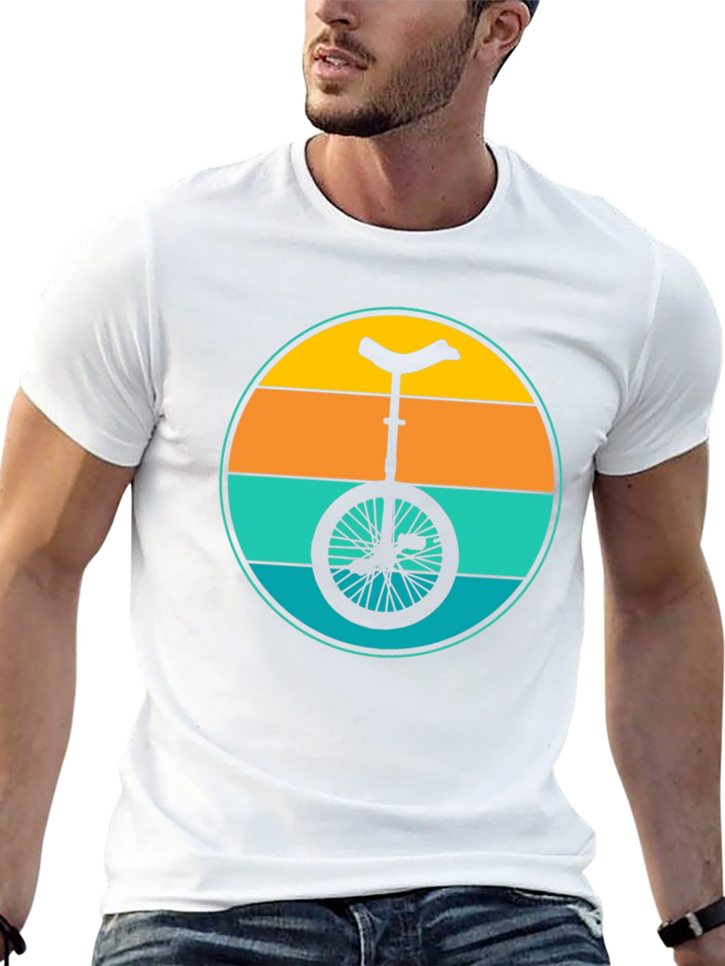 Retro Unicycle Graphic T-Shirt