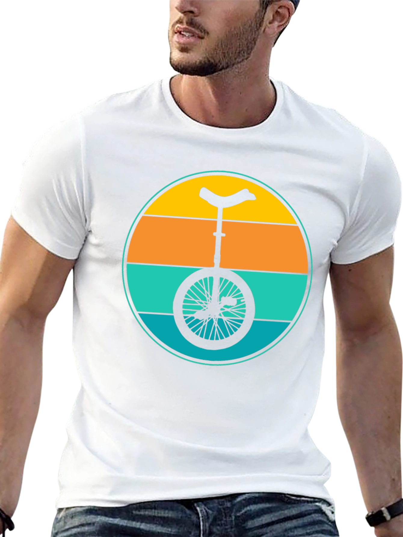 Retro Unicycle Graphic T-Shirt
