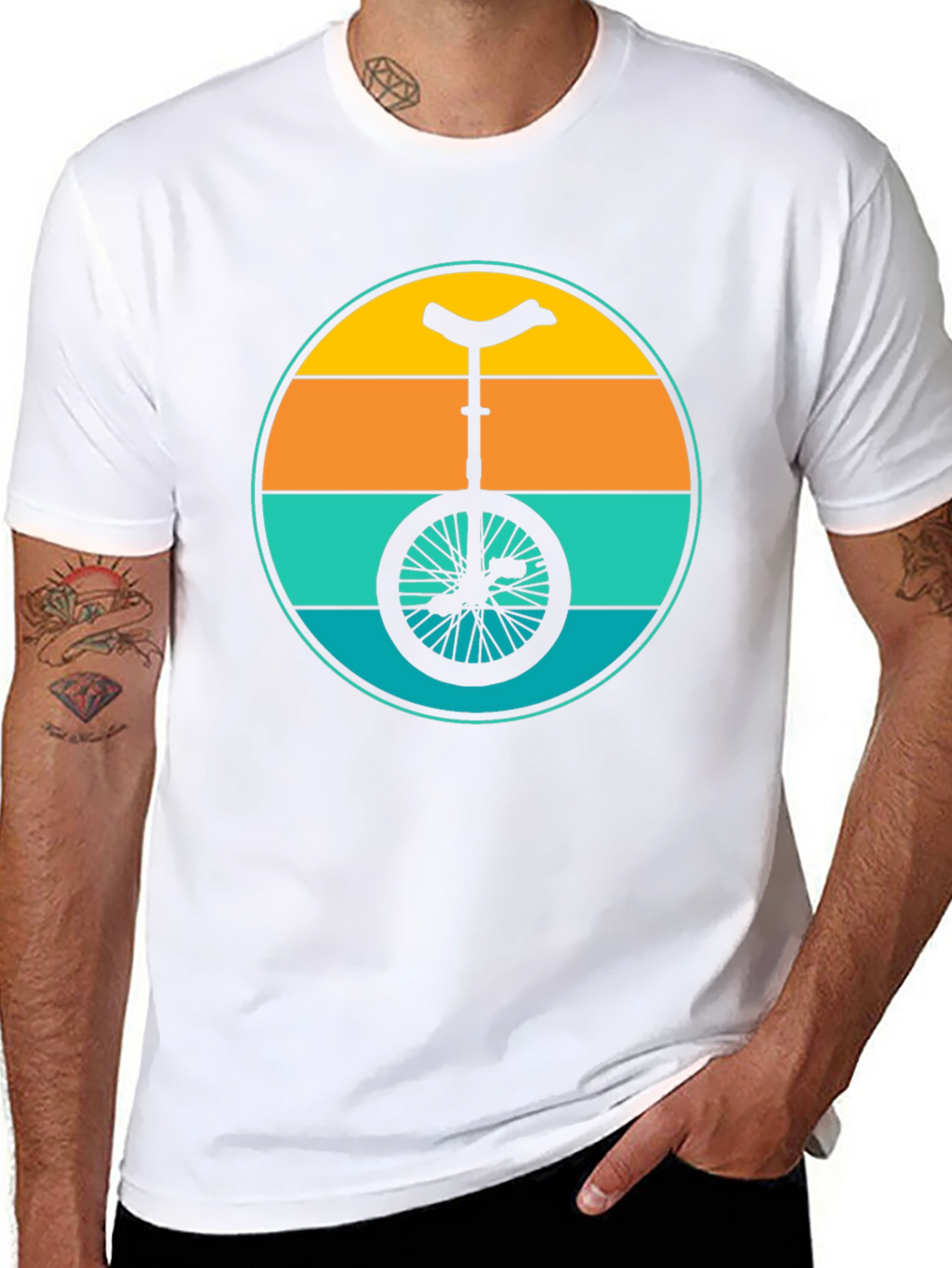 Retro Unicycle Graphic T-Shirt