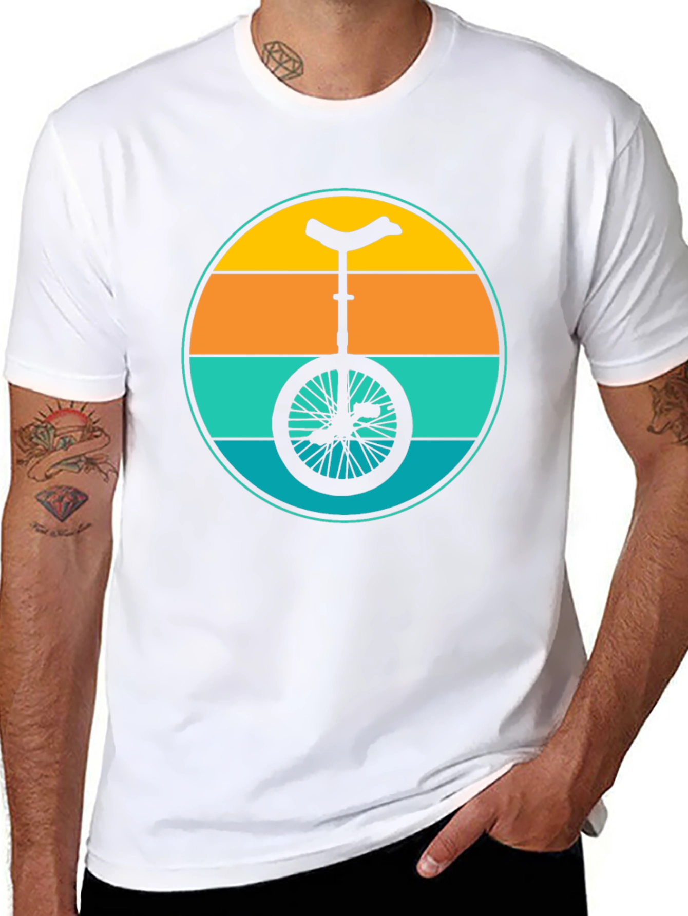 Retro Unicycle Graphic T-Shirt