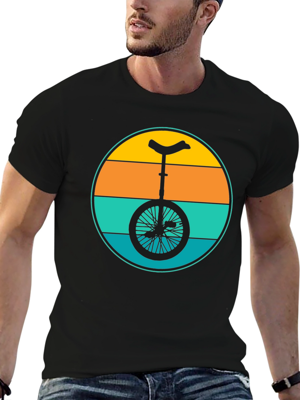 Retro Unicycle Graphic T-Shirt