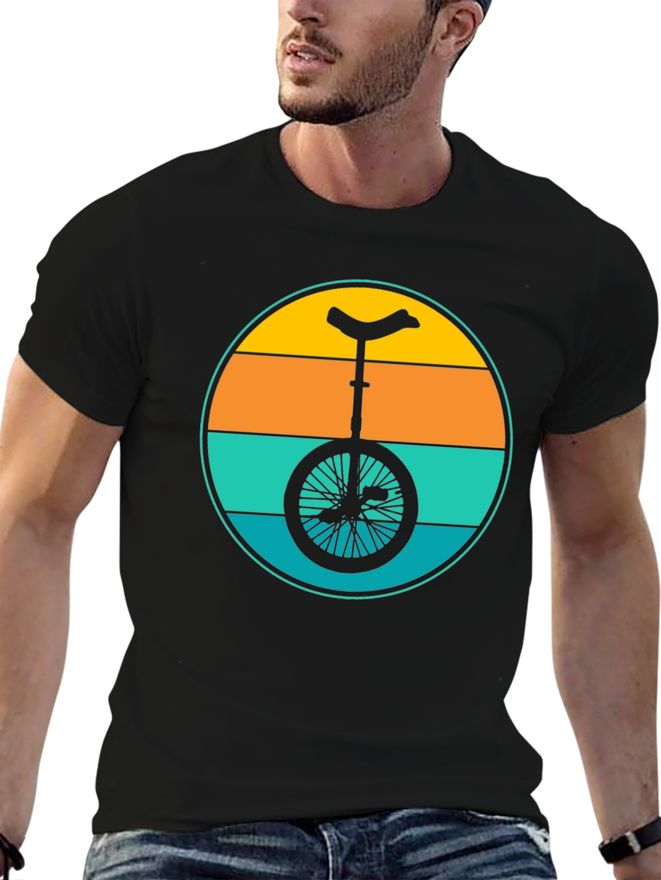 Retro Unicycle Graphic T-Shirt