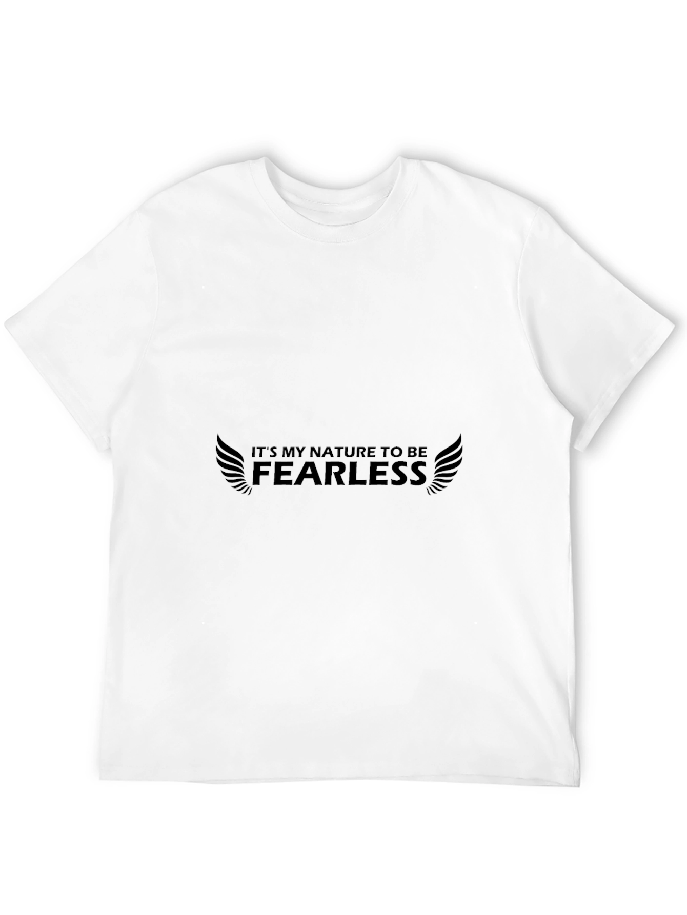 Fearless Nature Graphic Print Crew Neck Tee - Black