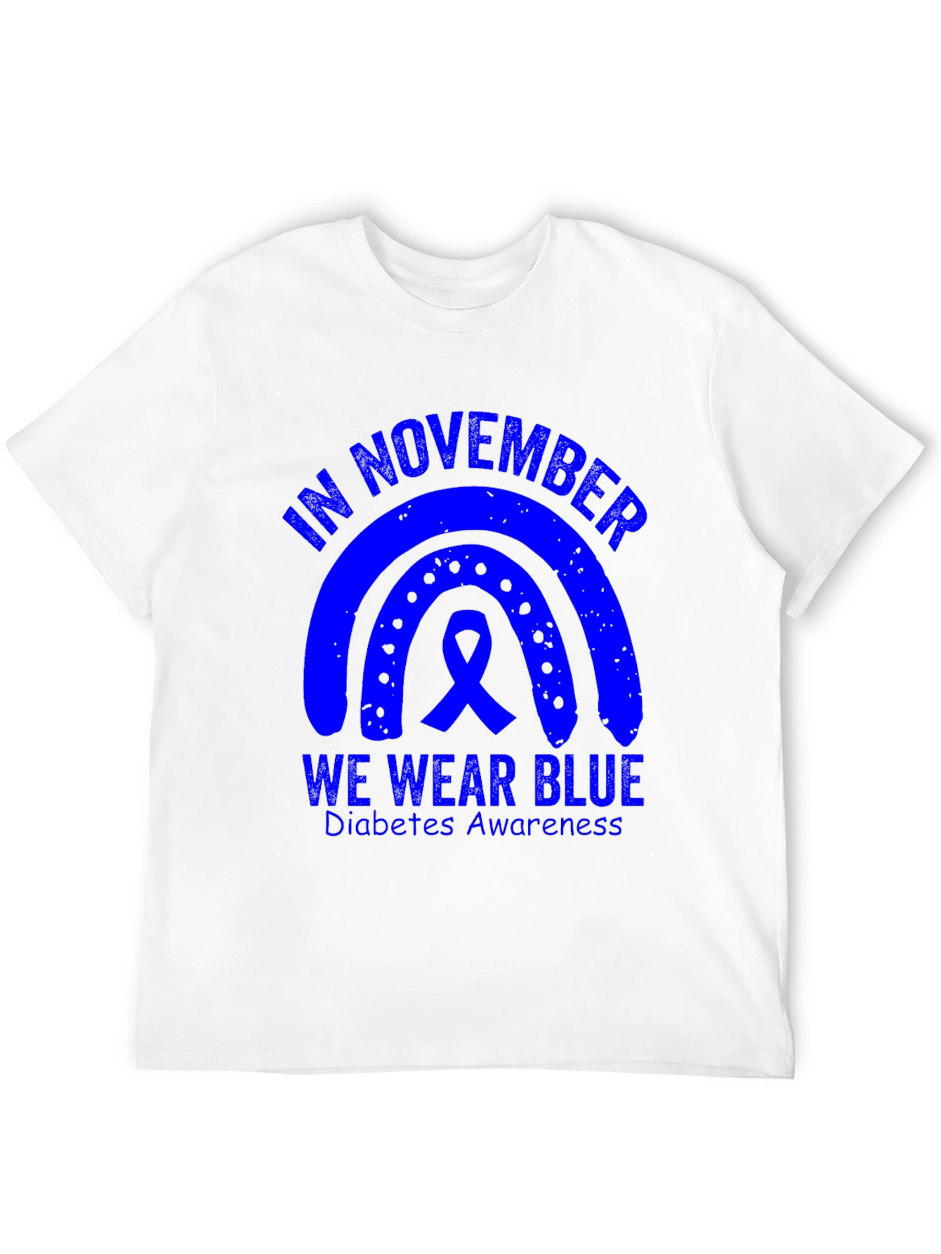 November Diabetes Awareness Blue Ribbon T-Shirt
