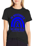 November Diabetes Awareness Blue Ribbon T-Shirt