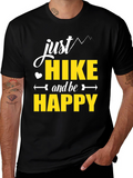 Just Hike and Be Happy Black T-Shirt